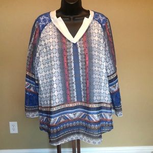 Blouse with lace back
